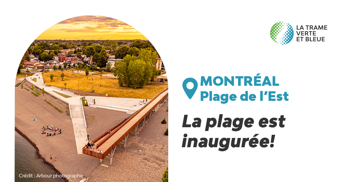 TRAME VERTE ET BLEUE | La plage de l'Est est maintenant inaugurée! Elle offre un accès privilégié aux berges du fleuve Saint-Laurent et permet la pratique d'activités nautiques, telles que le canot et le kayak. Tous les détails: cmm.qc.ca/communiques/in….

#polmtl #polmun #TVB_CMM