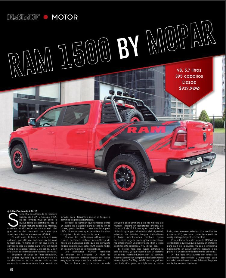 StellantisMX's tweet photo. #LosExpertosOpinan en @EstiloDF sobre la @RAM_MX 1500 #Moparizada @JulianDurden #Rin18 @MoparMexico https://t.co/TABMoFZ6oL