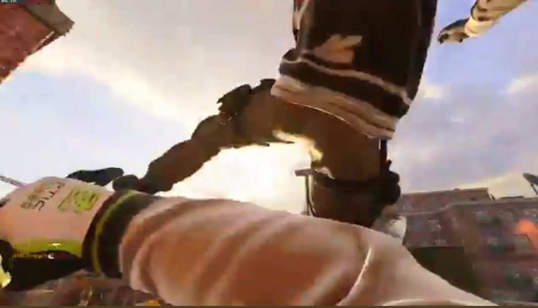Sharpr8Gaming's tweet photo. Today I kicked ass.. Literally.. This is me kicking ass.. When people come to close give them the stiff sleeve 💀 https://t.co/1ugyAsGdvs