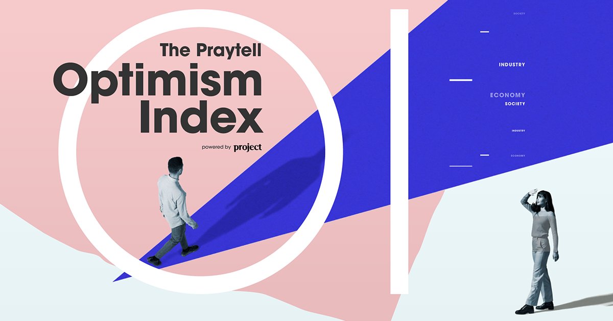 ProjectWW's tweet photo. The demise of optimism has been greatly exaggerated. Donโt believe us? Check out @PraytellAgency's #OptimismIndex, a collection of data and insights revealing how marketing leaders were and are feeling during this crucial time in the industryโs evolution. https://t.co/Y5j8CPh6YR https://t.co/bc02gVwfP9