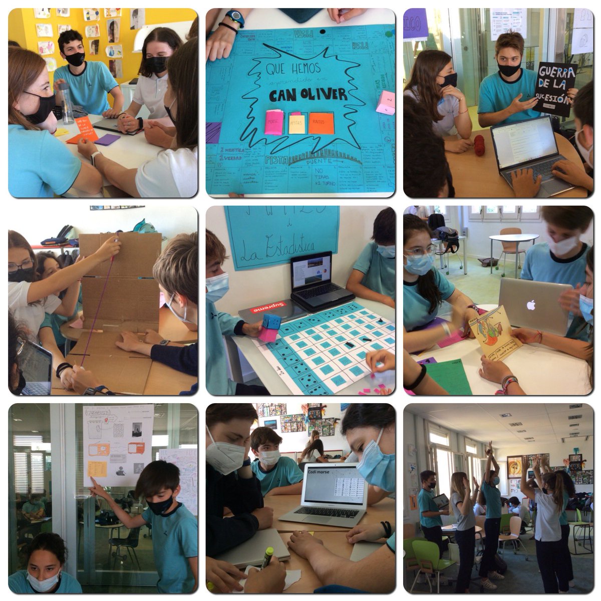 colemontse's tweet photo. ¡La ESO presenta los #TrabajosDeSíntesis con un #MiniWorkshop para gamificar los aprendizajes hechos! #PerformanceBasedLearning con #SelloColeMontse https://t.co/W791pOLPae