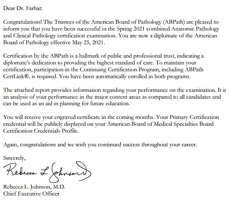 I passed Pathology Boards!
 🎉🎉🎉