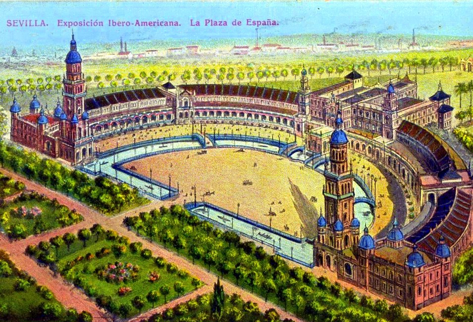SevillaInsolita's tweet photo. Tal día como hoy hace 91 años (1930) con escasa brillantez se clausuraba la Exposición Iberoamericana. 

La ciudad recibió un total de 158.914 viajeros.

De los 110 pabellones, hoy solo podemos disfrutar de 25, distribuidos entre el prado de San Sebastián y la av/ de La Palmera. https://t.co/P76X6JDGJM