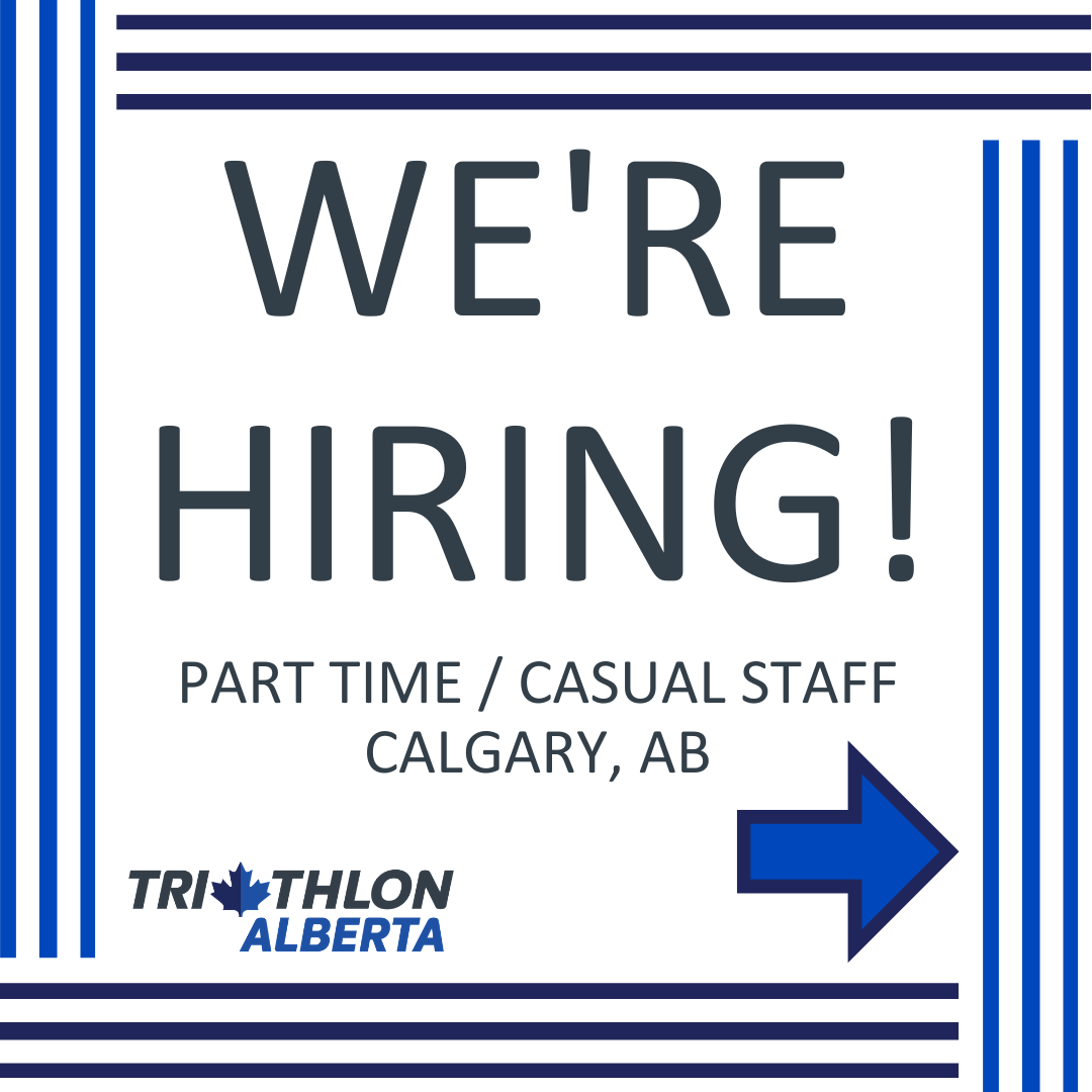 TriAlberta's tweet photo. Triathlon Alberta (TA), is looking to staff several part-time, casual positions for an athletic event planned in Calgary for August, 2021. Applications will be accepted up until June 30th, 2021.
To apply, email a PDF resume and cover letter to lorin@triathlonalberta.ca. https://t.co/kqRKxNowri
