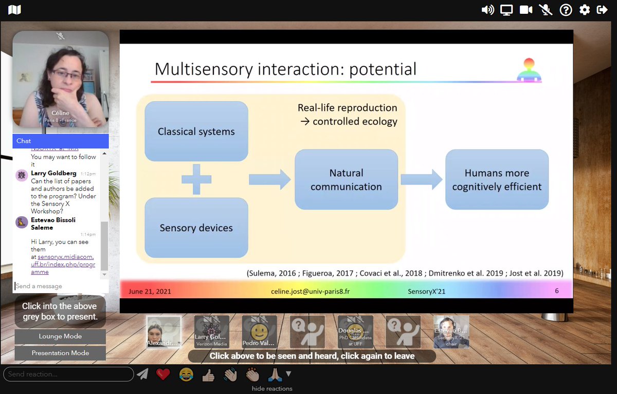 <a href="/jost_mcf/">Jost Céline</a>  from Paris 8 University on "Using Multisensory Technologies to Stimulate People: a Reflexive Paper on Scenagrams"

@acmimx @acmimx <a href="/sigmm/">ACM SIGMM</a>