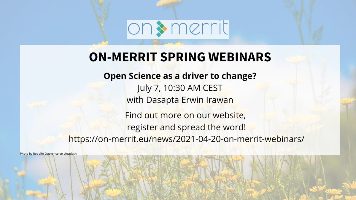 Happening tomorrow! We will speak with @dasaptaerwin about what's happening with research and #openscience in Indonesia. Join us and contribute to the discussion!
on-merrit.eu/news/2021-04-2…