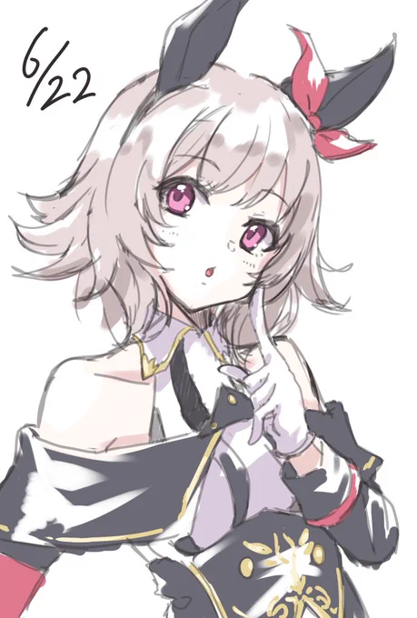 朝活です。
ウマ娘からカレンチャンです。 