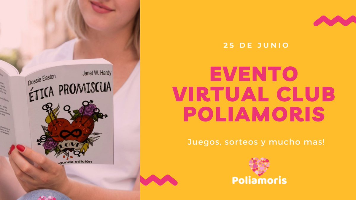 Poliamoriscom's tweet photo. Una de las sorpresas que te deparan este viernes es que podrás ganar uno de los tres ejemplares del libro 
@EticaPromiscua, una guía que explora las posibilidades del #poliamor de forma ética. ¡No te lo pierdas!

#poliamoris #Polyamorous #Pride2021 #swingers #LGBTQ https://t.co/pZuzYeVmh3