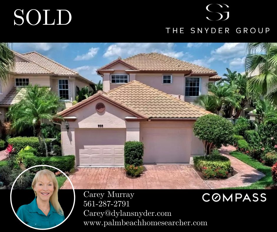 TheSnyderGroup's tweet photo. Congratulations on the purchase of your Palm Beach Gardens home, Trish &amp; Bob!  Enjoy those beautiful views of the lake 🌅 and golf course! ⛳️
 
Carey Murray, congratulations on another successful closing! 
#compassagent #compassflorida #floridarealestate #closingday #justclosed https://t.co/TwpbpxGLWP