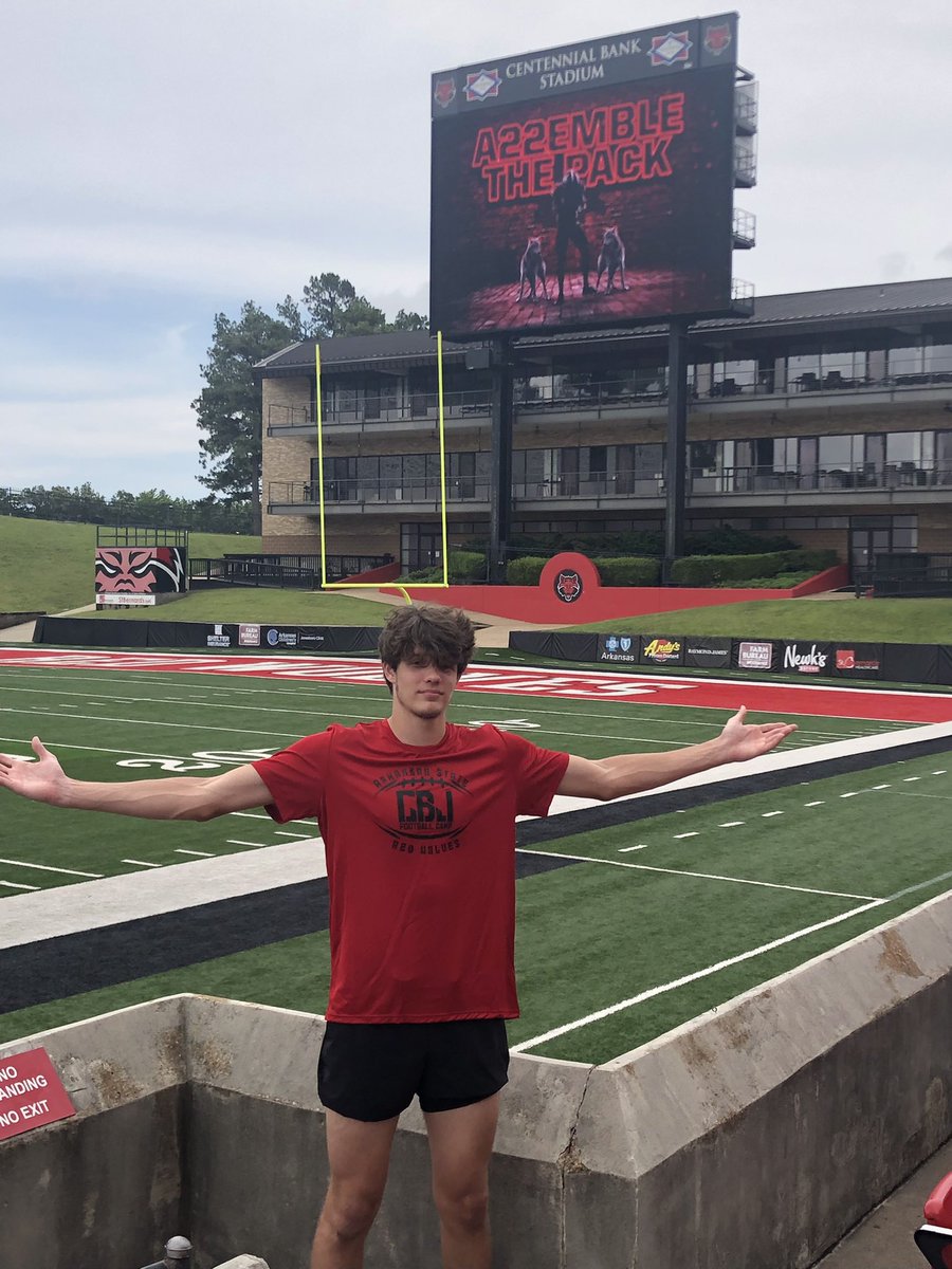 Gray James (@grayt_james88) on Twitter photo Got some good work today at <a href="/AStateFB/">Arkansas State Football</a> camp. Great coaching!
<a href="/CoachAKwon/">Andy Kwon</a> <a href="/CoachButchJones/">Butch Jones</a> Got some good work today at <a href="/AStateFB/">Arkansas State Football</a> camp. Great coaching!
<a href="/CoachAKwon/">Andy Kwon</a> <a href="/CoachButchJones/">Butch Jones</a>