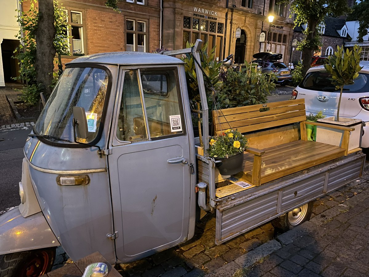 I built a parklet in a car parking space but it was removed by the council because it wasn’t a motor vehicle.

I’ve now built a parklet which is a motor vehicle and so the space for the community is back. Enjoy!