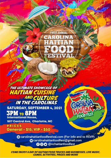 DJD_RED's tweet photo. Sept 4th! The first annual Carolina Haitian Food Festival 🇭🇹🇭🇹 #CharlotteNC 

The Food Truck line-up includes👇🏾
@msdidiskitchen
@burgerdivas 🔥Food Blogger🙌🏾
@bonfritaytruck
@kreyolflavors
@caribbean_buzz
@kafelouverture 

Music By: @DJD_RED &amp; roodymix https://t.co/M8xVvWAbNu