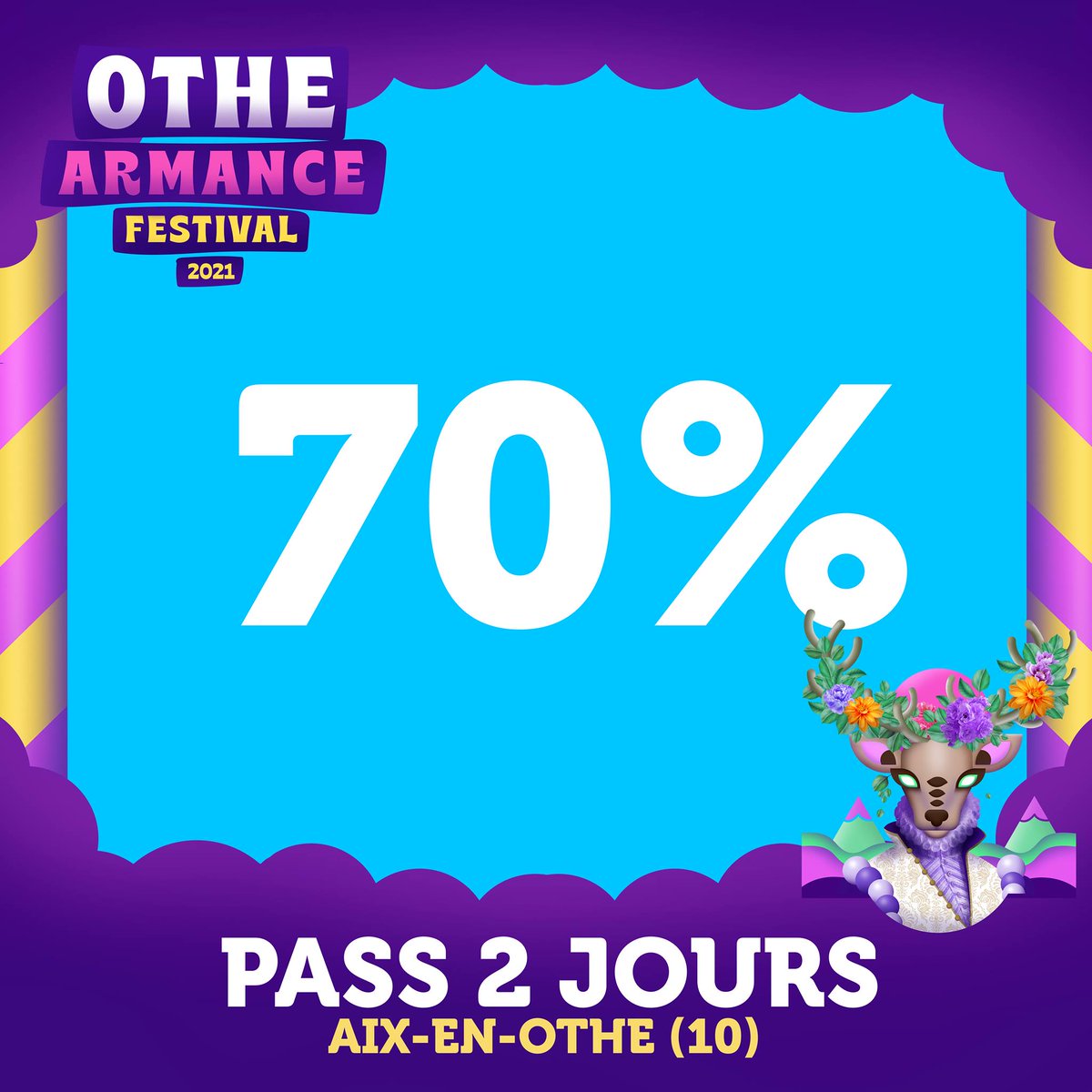 feo2021's tweet photo. 🥳 1ER PALIER 🥳
70% des pass 2J sont déjà vendus !
Vous pouvez vous munir des derniers PASS2J ou 3J sur : https://t.co/SOezBNxGbe https://t.co/5S1QiCrb13