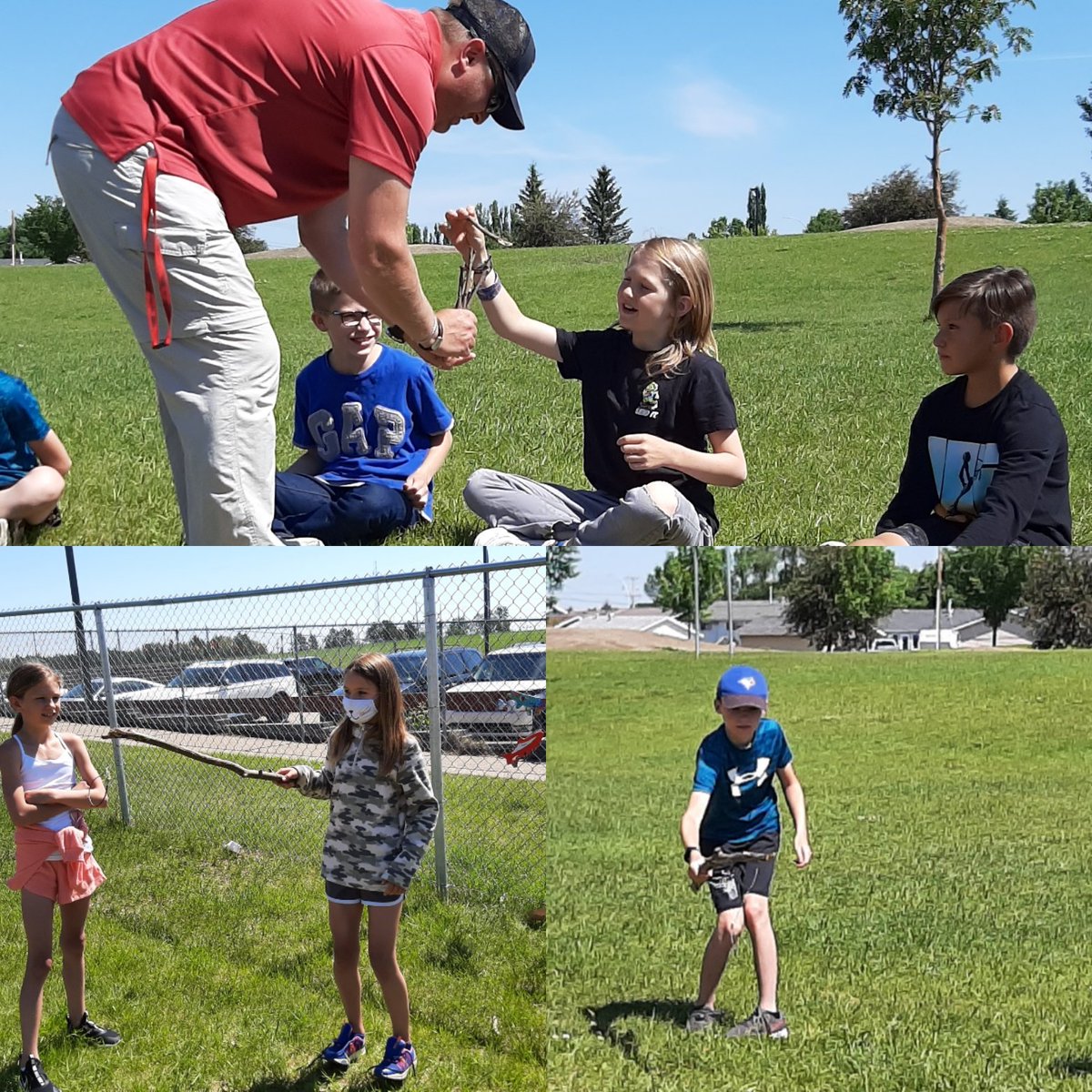 MrsADenton's tweet photo. We celebrated National Indigenous Day at school today.  We played some games, listened to a story, and ended with a special presentation from one of our own! What a special gift he shared the class! #gr5fun #hscsproud #ecssdLOVE https://t.co/2w00Lz9K4k
