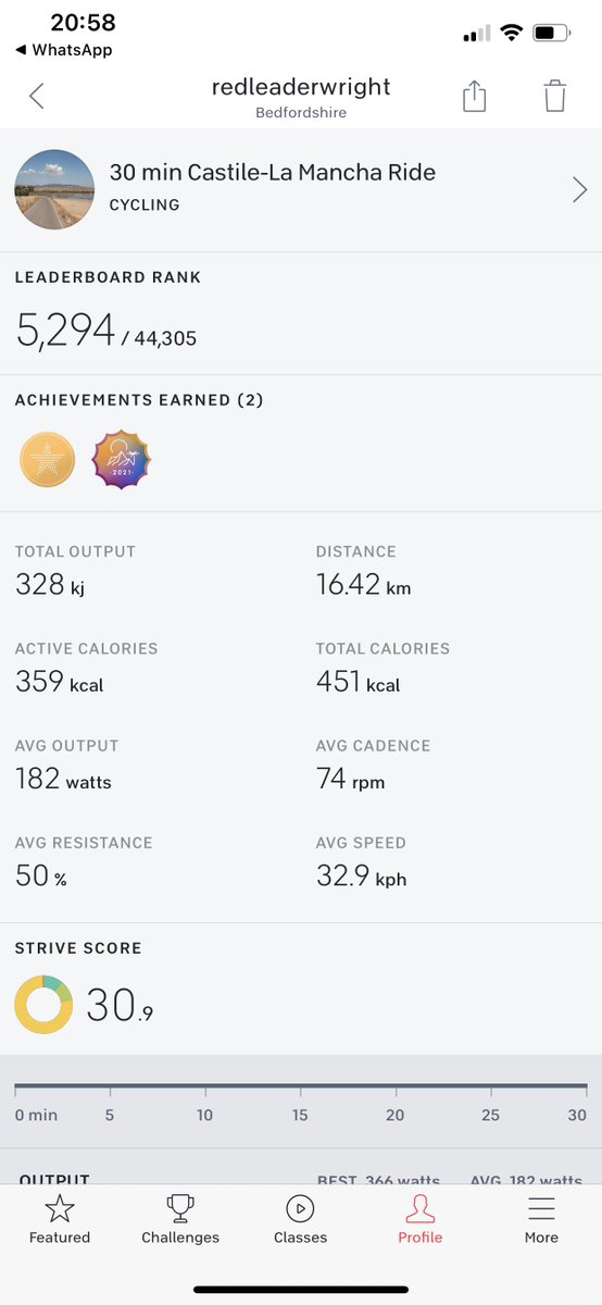 redleaderwright's tweet photo. Another go on the @onepeloton tonight. It’s so addictive. It’s really is hard going but I absolutely love the rush you get from having been on it #opfitnotfat #weightloss https://t.co/tdaDc7L56k