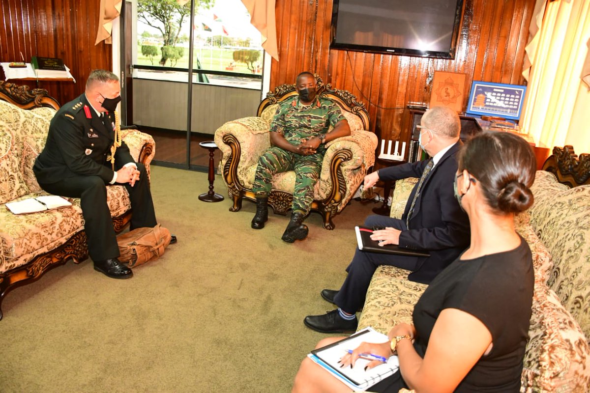 Canada in Guyana (@canambguyana) on Twitter photo 1/3 Today, High Commissioner <a href="/MK_Berman/">Mark Berman</a> & Canada's Defence Attaché, Colonel Ronald Fitzgerald, had a meeting with Brigadier Godfrey Bess, Chief of Staff of the Guyana Defence Force 🇬🇾. 
<a href="/CFOperations/">CFOperations</a>
<a href="/GDFGuyana/">Guyana Defence Force</a> 
<a href="/CanadaFP/">Foreign Policy CAN</a> 
<a href="/EyesAbroad/">Eyes Abroad</a> 1/3 Today, High Commissioner <a href="/MK_Berman/">Mark Berman</a> & Canada's Defence Attaché, Colonel Ronald Fitzgerald, had a meeting with Brigadier Godfrey Bess, Chief of Staff of the Guyana Defence Force 🇬🇾. 
<a href="/CFOperations/">CFOperations</a>
<a href="/GDFGuyana/">Guyana Defence Force</a> 
<a href="/CanadaFP/">Foreign Policy CAN</a> 
<a href="/EyesAbroad/">Eyes Abroad</a>