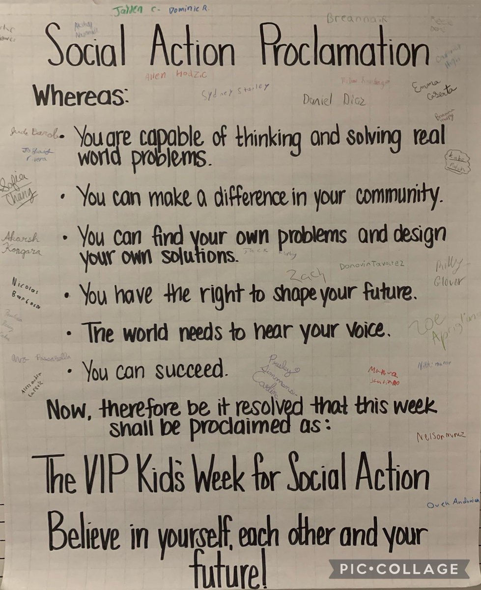 HeatherbHunter's tweet photo. ESSP 4 - Social Action Proclamation! We will change the world!! @Gifted_HCPS #ESSP4 #ChildrenAreOurFuture #BeTheChange https://t.co/yGnPGzIwmu