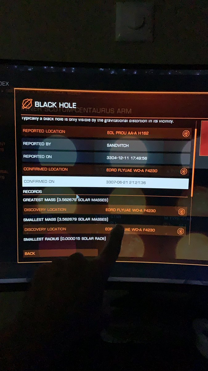 Minutes ago I discovered a Black Hole !! #elitedangerous