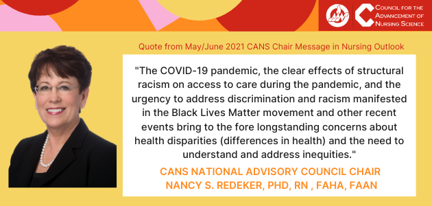 NursingCANS's tweet photo. Read the CANS NAC Chair @NancyS latest column in @NursingOutlook to learn more. The CANS #AdvancedMethods Conference: Inclusion by Design will focus on how nursing science is addressing health equity, register now: https://t.co/tEsu1DjkT4 https://t.co/ipUslBKRpk