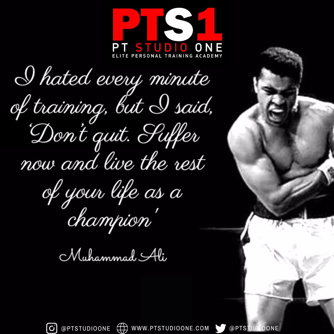 PTStudioOne's tweet image. The late, great, Muhammad Ali with some late night wisdom for us all!
#bootcamps #fitness #bootcamp #personaltraining #personaltrainer #workout #bootcampworkout #exercise #training #weightloss #trainer #gym  #cardio #conditioning #bodybuilding #strong #grouptraining