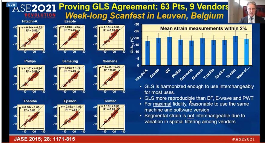 nehasonipatel's tweet photo. Only 2% difference between 7 vendors on GLS measurements! Thank you @JamesDThomasMD1 for this great information! #ASE2021 #VirtualEcho #EchoAtHome #IAmEchoNerd @ASE360 #PedEchoFTW #SonographerNotTech https://t.co/N1MfxmRDMS