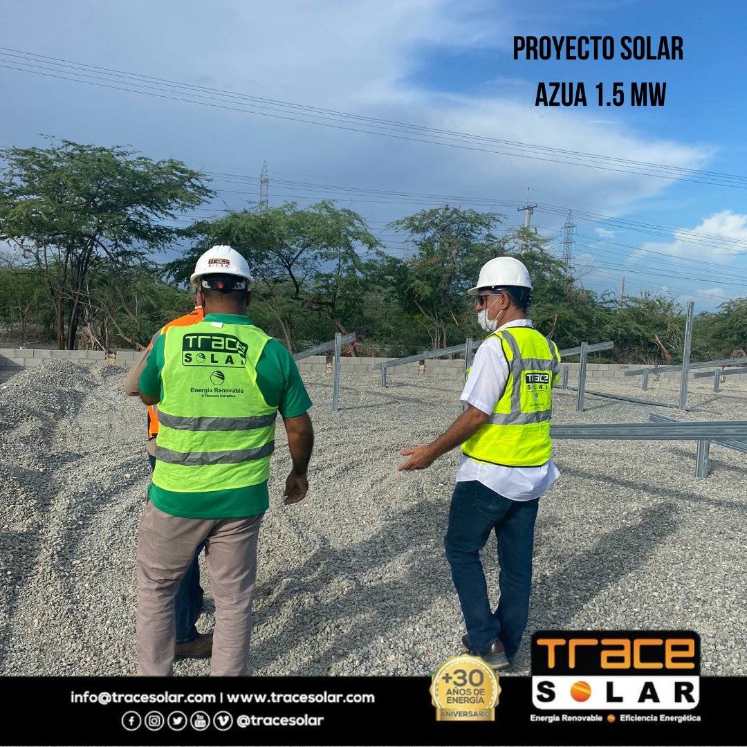 Tracesolar's tweet photo. #TraceSolarProyectos En Ejecución
Hoy estuvimos por Azua, supervisando nuestro proyecto solar 1.5 MW 
#lamejorcalidaddelmercado #rumboalos2000proyectosfotovoltaicos #panelessolares https://t.co/razWWKHNCn
