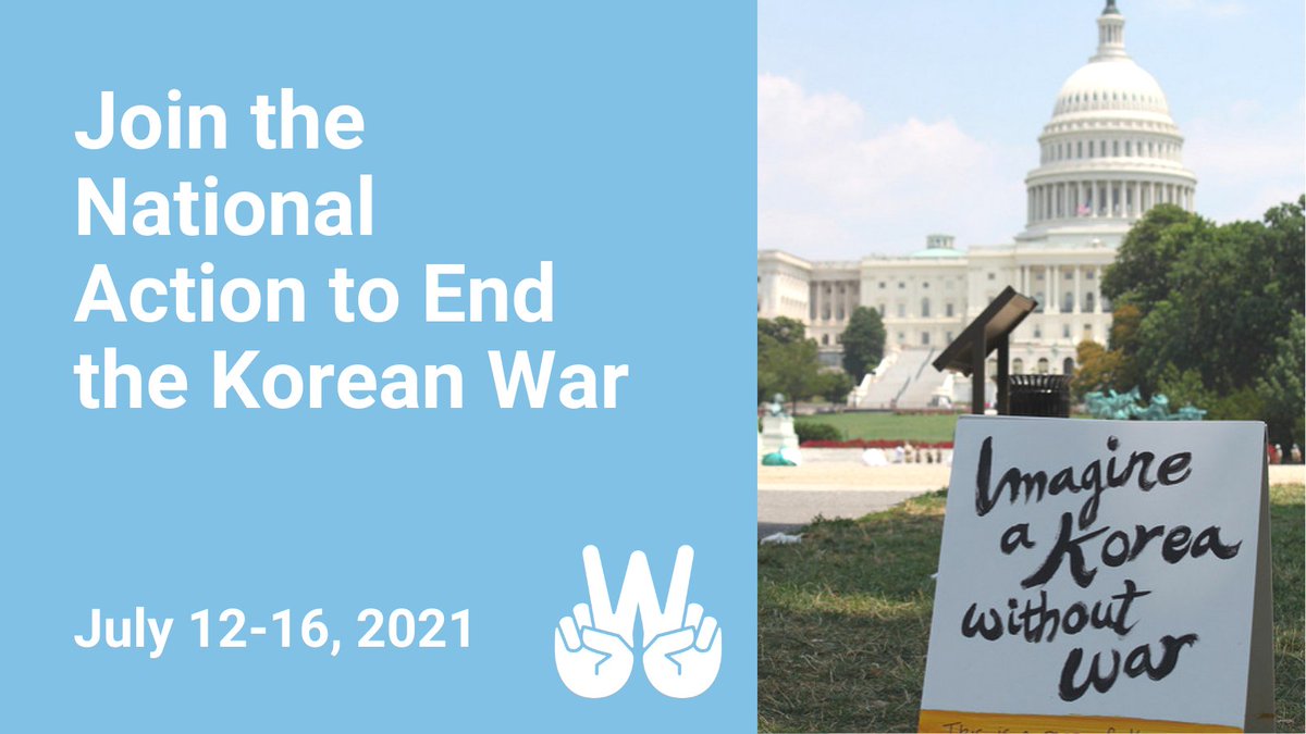 The registration deadline has been extended to Thursday! Join Korean Americans and anti-war activists across the country for Virtual Korea Peace Advocacy Week! Urge your member of Congress to support ending the Korean War with a peace agreement. Register: bit.ly/3xoHTYB