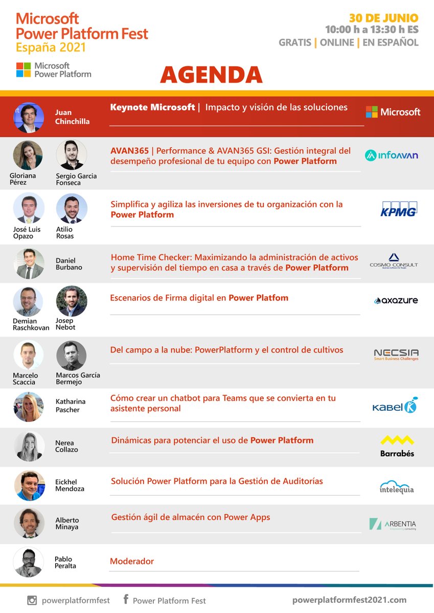 Xelentia_'s tweet photo. Descubre la agenda de Microsoft Power Plaftorm Fest España 2021: 2 días con diferentes sesiones a cargo de empresas de primer nivel donde conocerás sus soluciones con distintas aplicaciones. ¡No te quedes sin tu app a medida! https://t.co/onM1ERrRfl
@MicrosoftES @MS_Empresas https://t.co/xQhYQMmivj