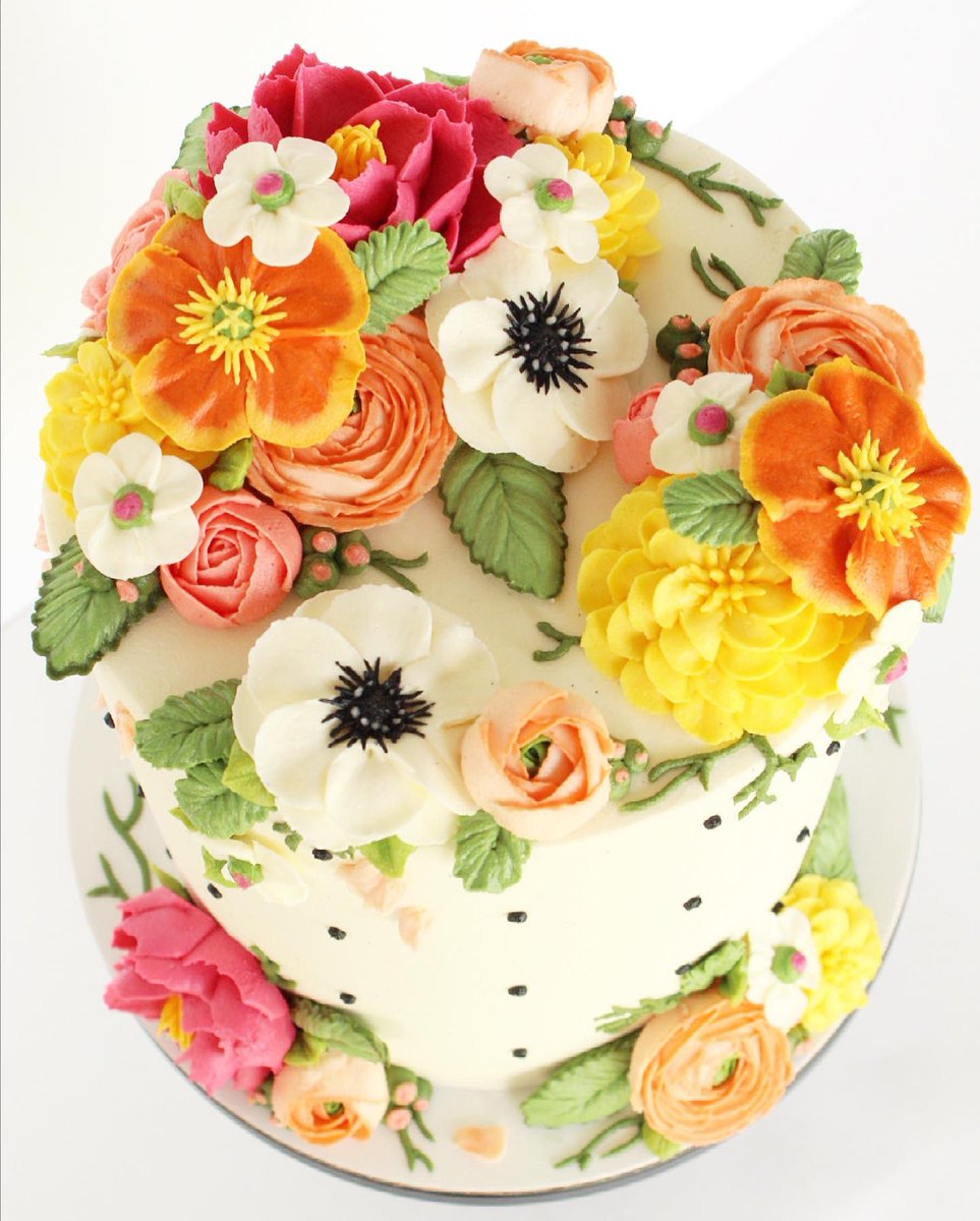 happy monday folks. I hope you like these colorful buttercream blooms 💐🌿☀️