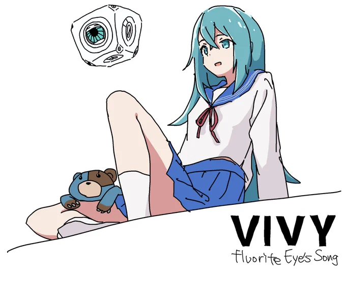 vivy今期個人的にいちばん楽しかったアニメーションも曲も最高全13話お疲れ様でした〜#vivy #ヴィヴィ頭身高めな絵描いたことなかったので描くの難しかった 