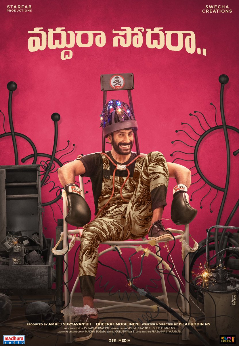 TodayBoxOffice's tweet photo. #VadduraSodharaa First Look
Motion Poster: https://t.co/4YUFP2jJkO
@SwechaCreations @DheeMogilineni @Rishi_vorginal @DhanyaBee #AmrejSuryavanshi #Islahuddin #StarFabProductions https://t.co/DClwxf7gjC