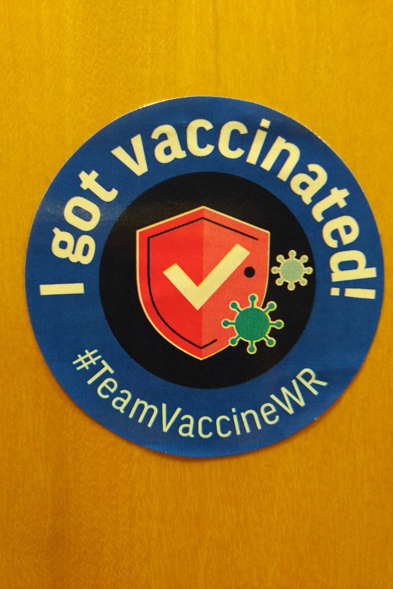 What an awesome way to welcome summer! Feeling very thankful to have received my second dose this morning at the @ROWPublicHealth Boardwalk Clinic! I got vaccinated for family, friends and our community and to be able to travel again. Can't wait! #WhatsYourWhyWR #TeamVaccineWR