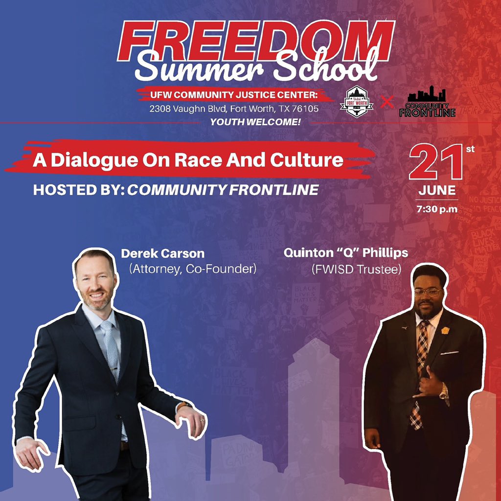 Join us this evening for an interactive dialogue on race and culture at @UnitedFWTx Community Justice Center at 7:30pm. 
.
.
.
.
#communityfrontline #fortworth #ftworthtx #ftworth #fortworthtexas #raceandculture #community #culture #unity