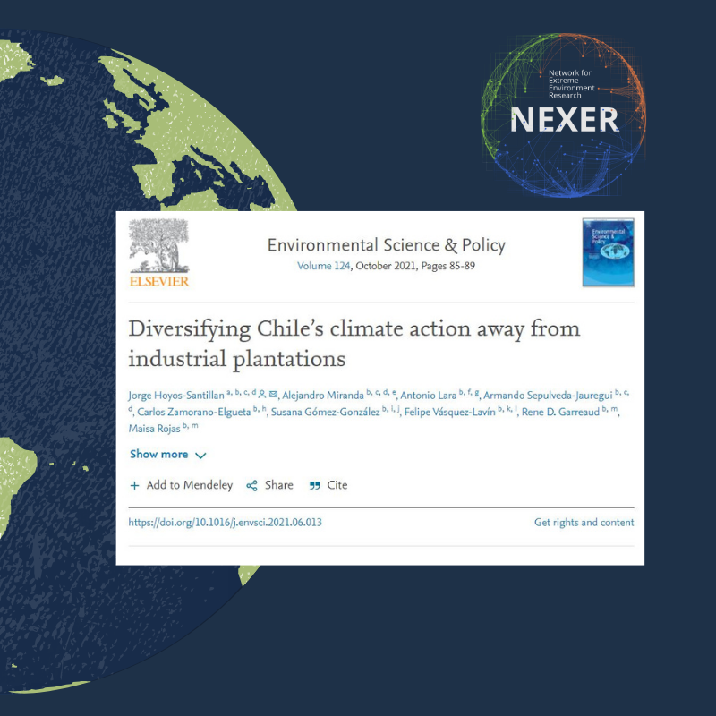 NEXERCHILE's tweet photo. (ESP) 📄‼️ Investigadores  @NEXERCHILE  y del  @CR2_uchile publicaron recientemente un paper en el que se destaca el llamado a la diversificación (incluyendo soluciones basadas en la naturaleza) de la acción climática en Chile.
🔗https://t.co/NbO7oXeaNT

@ipcc @ipspeatlands https://t.co/plCLRHnGyU
