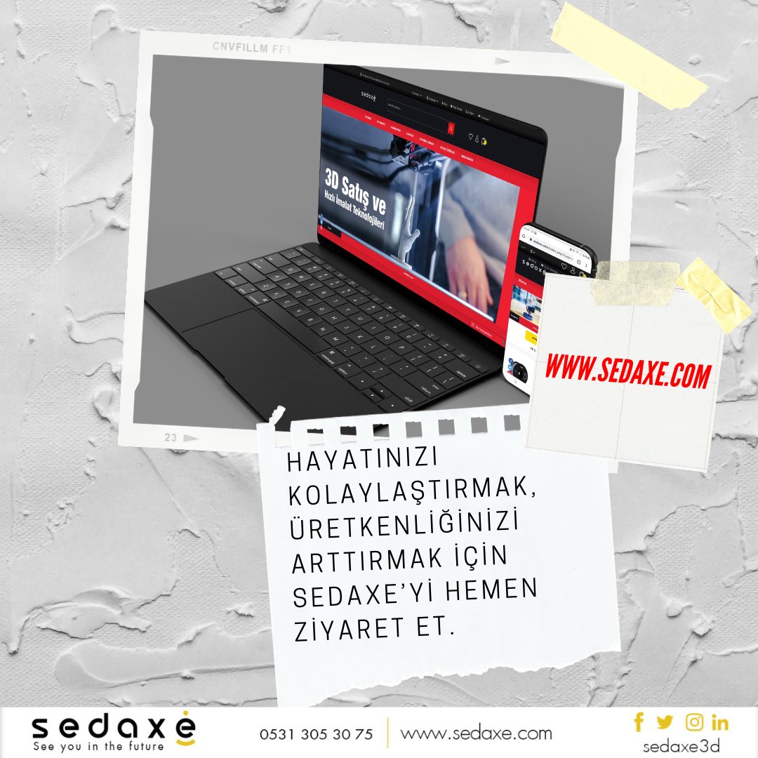 sedaxe3d's tweet photo. Şimdi hayallerinizi 3D yazıcılarımız ile nesnelere dönüştürün!
Yazıcılarımıza https://t.co/AgdmmyvUD2 üzerinden ulaşabilirsiniz.
#3dtarayıcı #3dbaskı #3dyazıcı #3dtara #COVID19tr #3dmodeller #working #mekatronik #mühendis #mimar #3dtara #meb #eğitim #eba #medikal #takılar https://t.co/UcUCoX5fHh