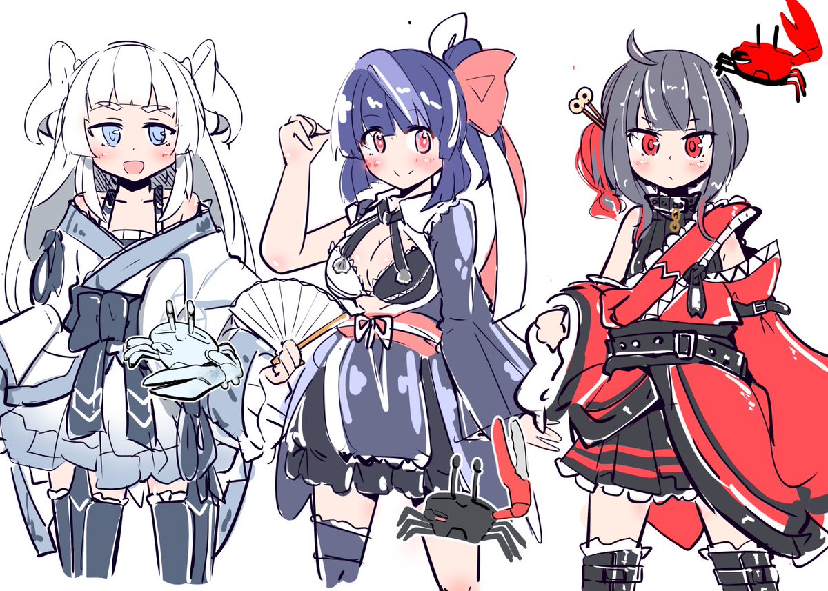 沖縄原生シオマネキ-ズ、作画カロリーで避けちゃってるけどそこそこ可愛くできたと思ってるからちゃんと描きたみある 