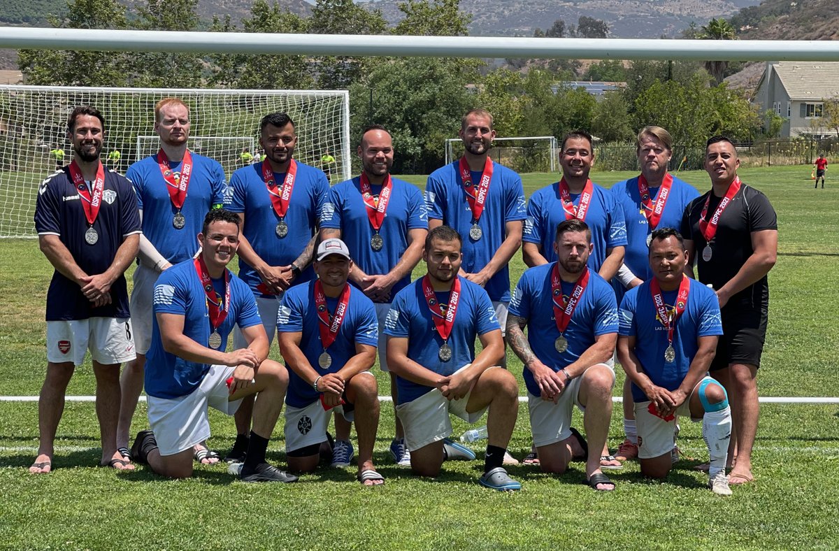 Team Members of Libertad Soccer Team: Front row (Left to Right): Officer Daniel Diaz, Clark County Firefighter Juan Sanchez, Officer Richard Zavala, Officer Cameron Sims, Team Captain-Officer Sonny Yarphel. Back Row (Left to Right): Officer Ryan Larson, Officer Connor Reich, Officer Oscar Sanchez, Officer Oscar Chavez, Officer Cody Johnson, Clark County Firefighter Justin Lee, Officer Christopher Church, Officer Francisco Gonzalez.

