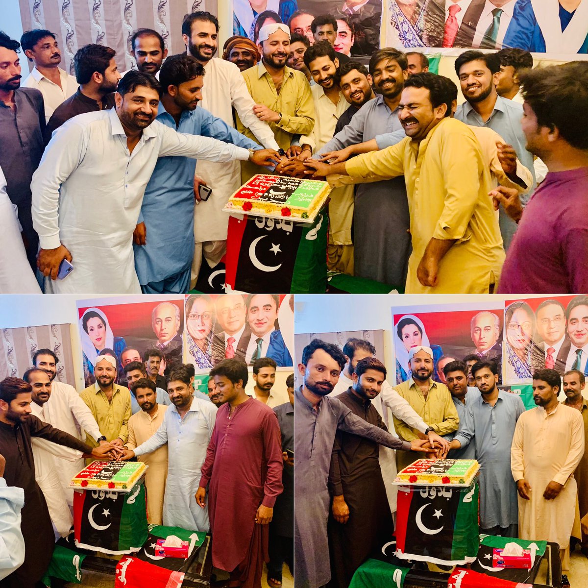 JuniorFazilRahu's tweet photo. Rahooki(Badin),June 21: Celebrated the 68th birthday of Shaheed Mohtarma Benazir Bhutto with #PPP youth wing Taluka SFR & jiyalas, workers of #PS74.
#HappyBirthdaySMBB
#SalamBenazir https://t.co/j9gbXKFOD8