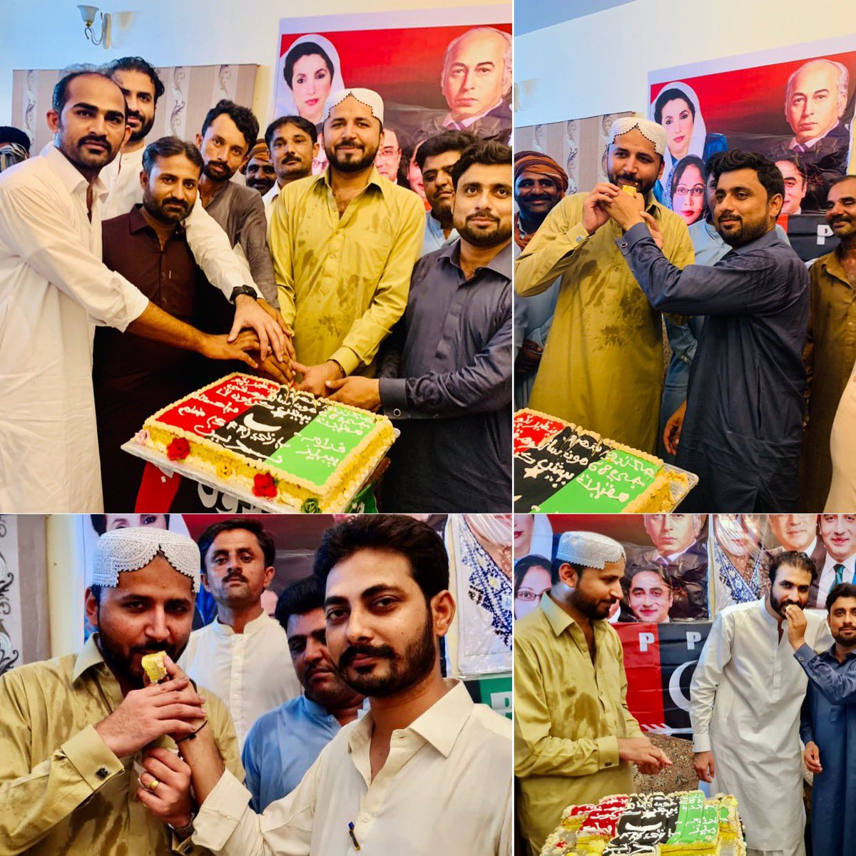 JuniorFazilRahu's tweet photo. Rahooki(Badin),June 21: Celebrated the 68th birthday of Shaheed Mohtarma Benazir Bhutto with #PPP youth wing Taluka SFR & jiyalas, workers of #PS74.
#HappyBirthdaySMBB
#SalamBenazir https://t.co/j9gbXKFOD8