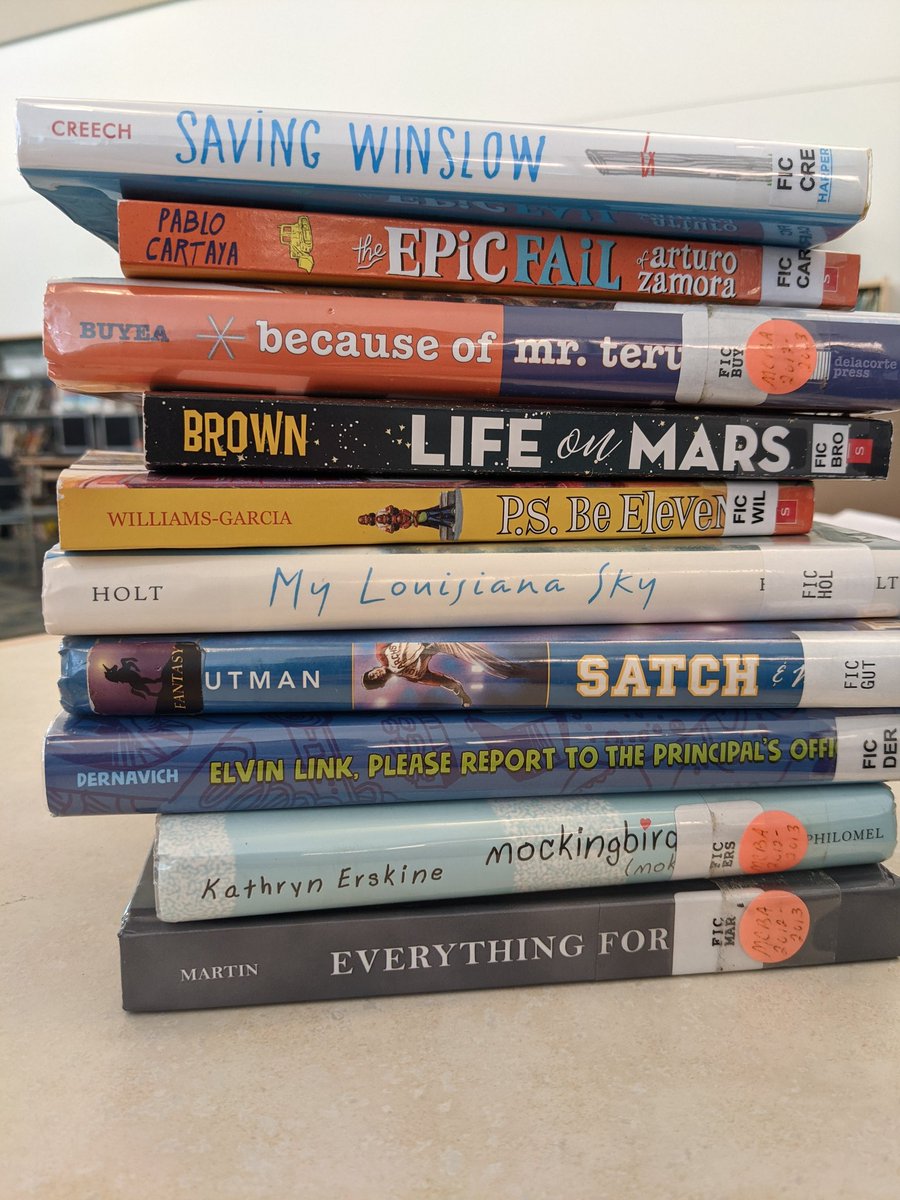 ctrlibrary's tweet photo. Summer reading for this librarian #perks #nowreading #elemlib https://t.co/oiNn0WtwN1