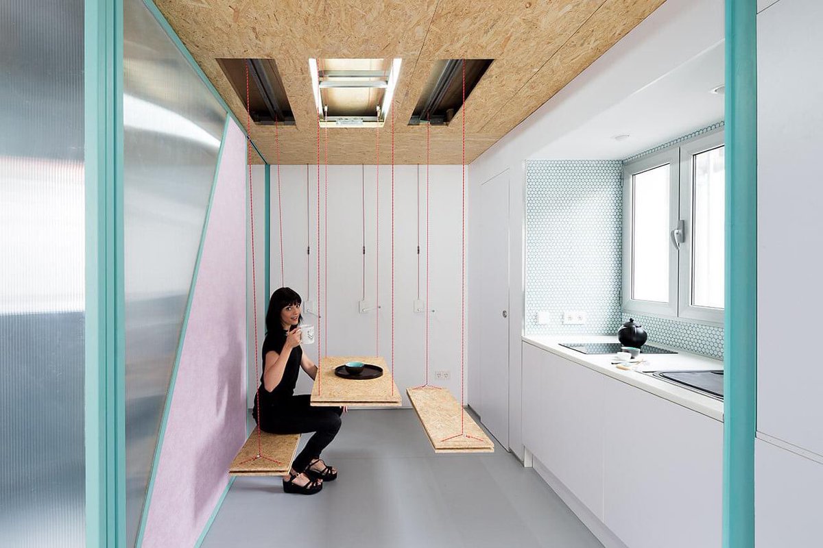 EAcrona's tweet photo. Creemos en la capacidad de ver la arquitectura como una ‘escenografía’,  espacios que se transformen… una arquitectura que sea flexible. •Vía• @Pinterest  •Proyecto• Didomestic por #eliiarchitecture •Foto• #imagensubliminal https://t.co/d5VqQHbdfe