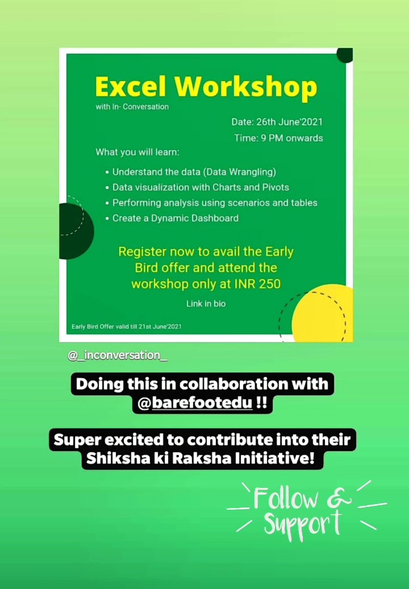 ApoorvaBansal8's tweet photo. Share with all those whom you think can benefit!! Let's together help and contribute to bring light to someone's life by giving the gift of education 🙂🙂🙂

@BarefootEdu is running a wonderful initiative!!

#education #Initiative #workshop https://t.co/KdoISgr0uR