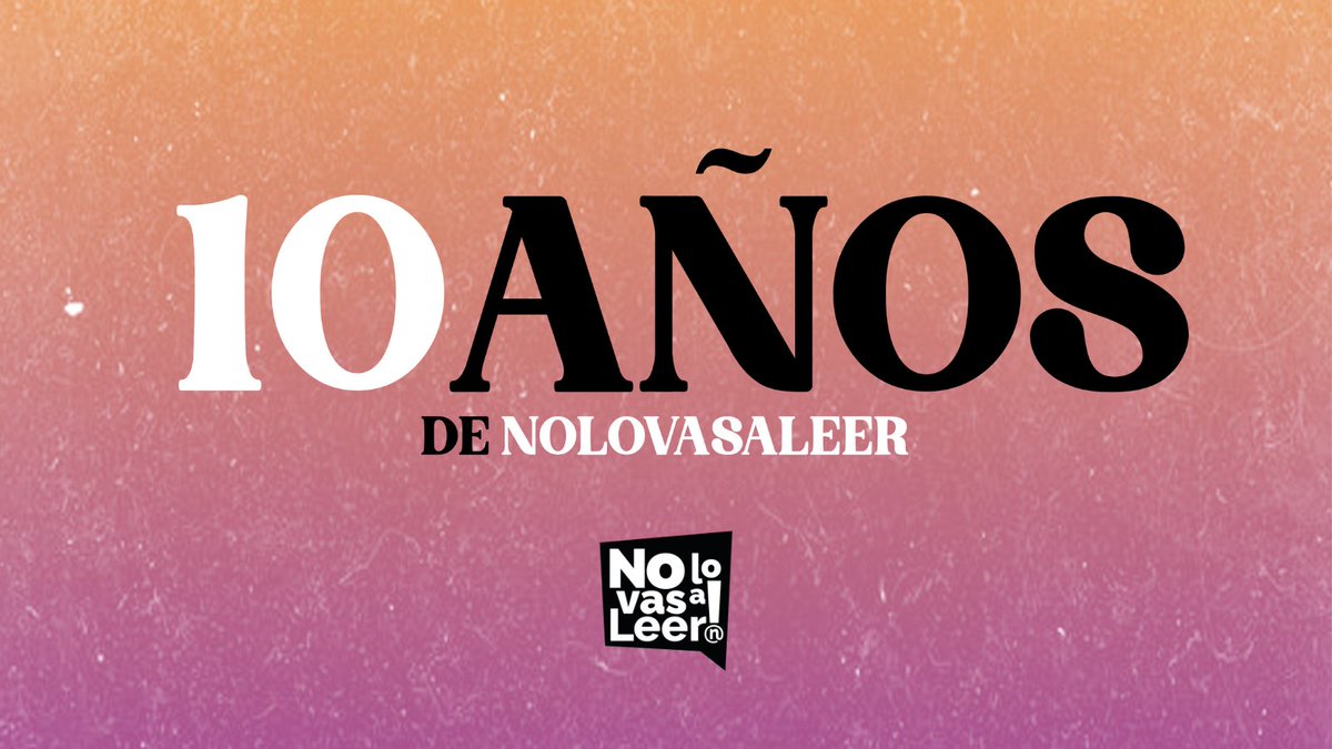 🤘🏼Hoy <a href="/nolovasaleer/">No lo vas a leer</a> cumple 10 años. Hace 1 década con <a href="/conivalen/">María Constanza</a> fundamos este medio digital independiente y autogestivo, hecho con amor, con deseos, con pasión. El 1 de julio volvemos. 🔥Aguante todo, aguante Nolo! 
nolovasaleer.com