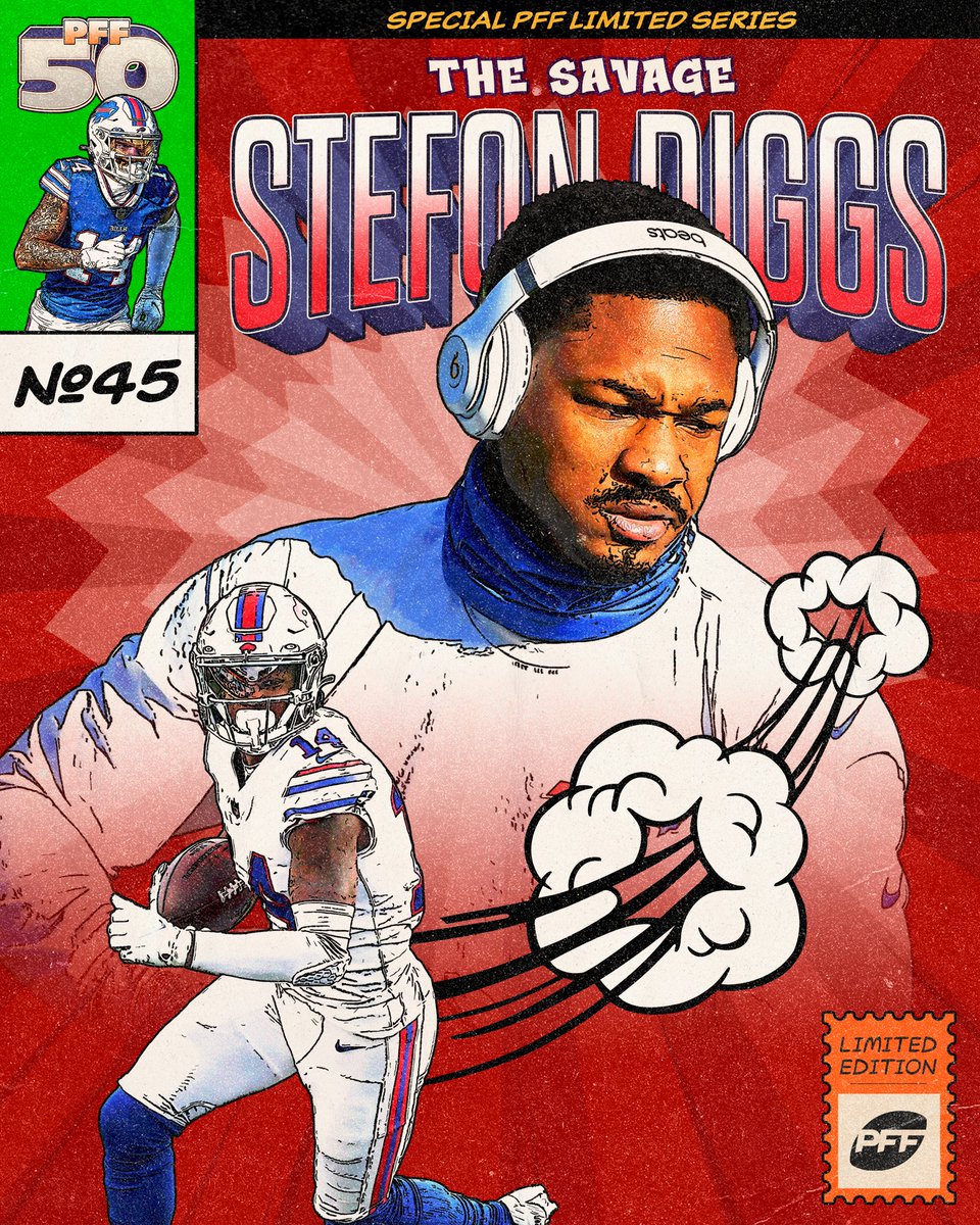 #PFF50

No. 4️⃣5️⃣ Stefon Diggs 

Diggs: 90.2 PFF Grade in 2020 (4th)
