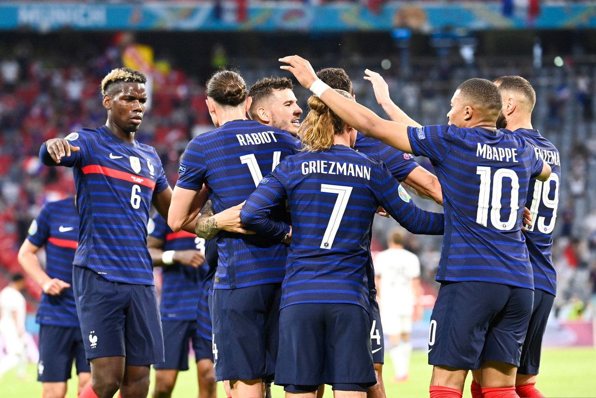 ActuFoot_'s tweet photo. La #FRA sera automatiquement qualifiée pour les huitièmes de finale de l’#EURO2020 en cas de victoire de la #BEL ce soir. https://t.co/wgN6nDIcF3