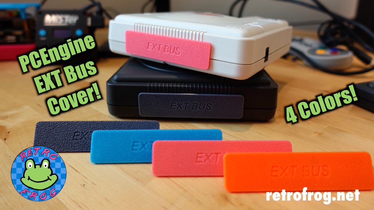ToddsNerdCave's tweet image. The #PCEngine #CoreGrafx #SuperGrafx EXT Bus cover is now available in 4 colors!

retrofrog.net/products/pceng…

Like and RT to save your consoles from the dust bunnies!