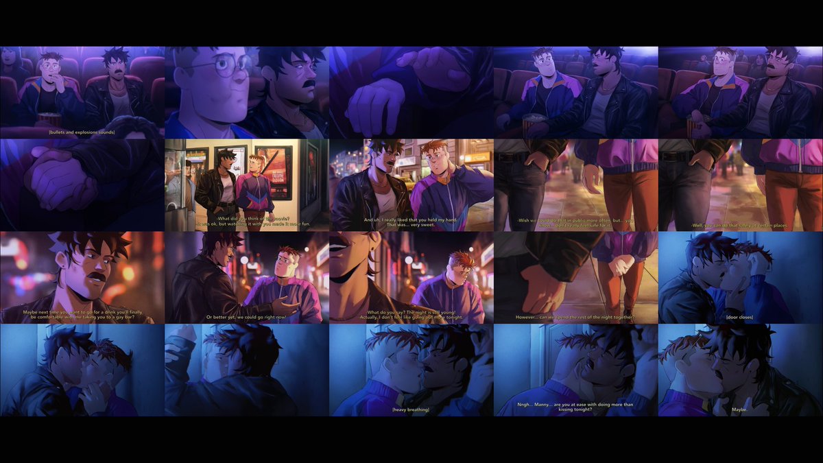 (1/6) And it is done!!! Started during Valentines, and finished during #Pride , which is perfect timing! Please check the whole thread to see each frame/illustration in full size 
🥺💖 hope you enjoy the longest storytelling moment I’ve done so far, of my #ocs Manny and Patrick
