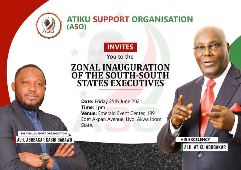Atiku2023's tweet photo. Atiku Support Organisation (ASO) Kickoff Zonal Tours Inguration of the southsouth  state executives by the National Team. #Aso2AsoRock #Atiku2023 #atiku2023 #aso2asorock https://t.co/zQrzAZTo0m