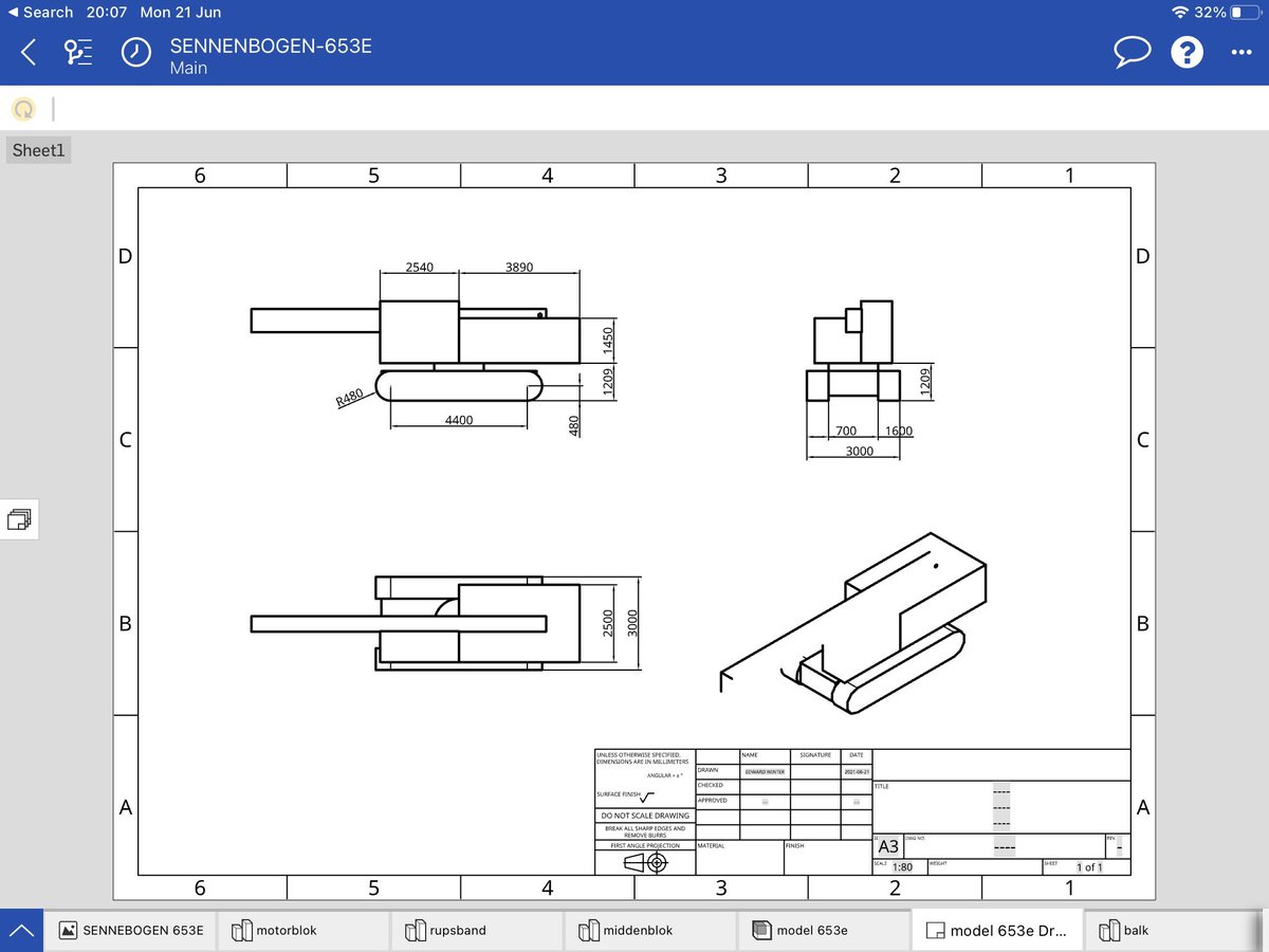Just started to use <a href="/Onshape/">Onshape by PTC</a> free version on my iPad and PC to built a simple model of a crane machine. Really nice and easy to use tool.