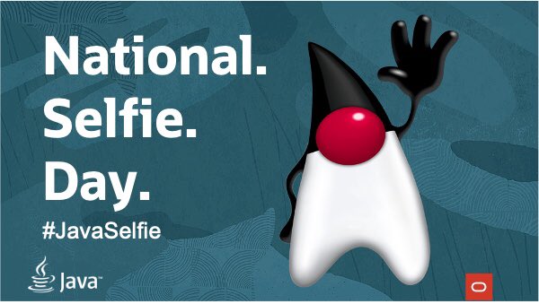 Sharat_Chander's tweet image. #Java developers, today is #NationalSelfieDay 🤳🏾
Reply with a selfie  📸 with your favorite Java or Duke swag! 
Use #JavaSelfie in you post!